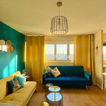 Vue Panoramique Sur Paris : Sublime Appartement Au Centre De Courbevoie Luaran gambar