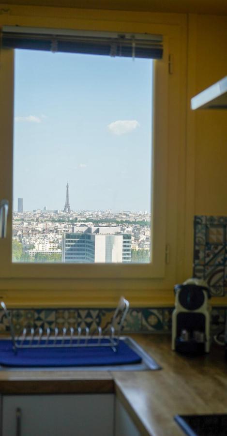 Vue Panoramique Sur Paris : Sublime Appartement Au Centre De Courbevoie Luaran gambar