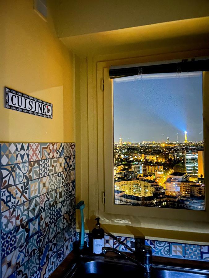 Vue Panoramique Sur Paris : Sublime Appartement Au Centre De Courbevoie Luaran gambar